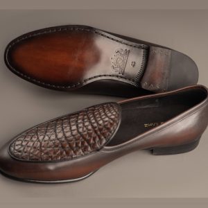 Belgian Crocodile Loafers - Image 1